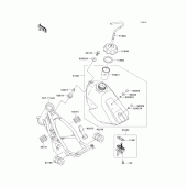 Схема узла: Топливный бак для Kawasaki KX100