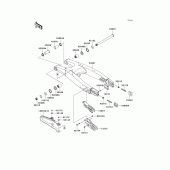 Схема узла: Задний рычаг (Маятник) для Kawasaki KX250/ KX252 KX250F