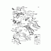 Схема вузла: Облицювальні елементи для Kawasaki ZX636 Ninja ZX-6R ABS