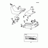 Схема вузла: Сидіння для Kawasaki ZX600 GPX600R