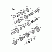 Схема узла: Трансмиссия для Kawasaki BJ250