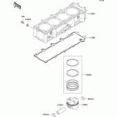 Схема вузла: Циліндр & Поршень для Kawasaki ZX1200 Ninja ZX-12R