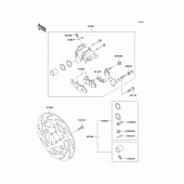 Схема узла: Передний тормоз для Kawasaki BR125 Bajaj Wind