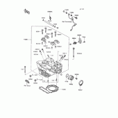 Схема вузла: Головка циліндра для Kawasaki KL650 KLR650