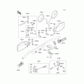 Схема узла: Руль & Пульт управления рулевой для Kawasaki KL650 KLR650