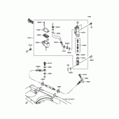Схема вузла: Задній гальмівний циліндр для Kawasaki KLX125 D-Tracker