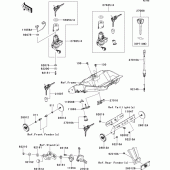 Схема узла: Ignition switch/locks/reflectors для Kawasaki ZX1000 Ninja 1000 ABS