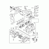 Схема вузла: Повітряний фільтр Kawasaki ZR1200 ZRX1200R