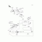 Схема узла: Выхлопная система (s) для Kawasaki KX450 KX450F