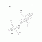 Схема вузла: Підніжки для Kawasaki KX100