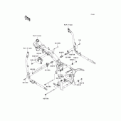 Схема вузла: Кріплення двигуна для Kawasaki VN2000 Vulcan 2000 Classic