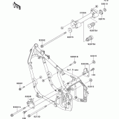 Схема вузла: Кріплення двигуна для Kawasaki VN800 Vulcan 800