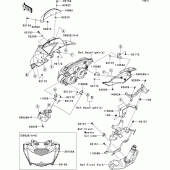 Схема узла: Облицовочные элементы для Kawasaki ZR750 Z750R ABS