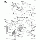 Схема вузла: Радіатор (1/2) для Kawasaki VN1500 VN1500 Drifter