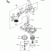 Схема узла: Масляный насос для Kawasaki ZX600 GPX600R
