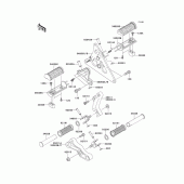 Схема вузла: Підніжки для Kawasaki VN1600 Vulcan 1600 Mean Streak