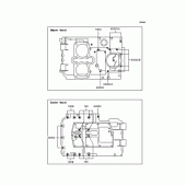 Схема вузла: Болти картера двигуна для Kawasaki KLE500