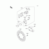 Схема узла: Задний тормоз для Kawasaki KL250 KL250 Super Sherpa