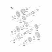 Схема вузла: Трансмісія для Kawasaki VN800 Vulcan 800 Classic