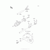 Схема узла: Gear Change Drum/shift Fork(S) для Kawasaki KL650 KLR650