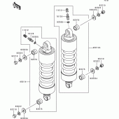 Схема узла: Подвеска/амортизатор для Kawasaki VN1500 VN1500 Classic Tourer