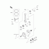Схема вузла: Crankshaft/piston(s) для Kawasaki KX65