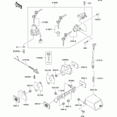 Схема узла: Замок зажигания для Kawasaki ZX750 Ninja ZX-7R