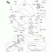 Схема узла: Топливный бак(1/2) для Kawasaki ZR750 Zephyr