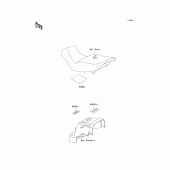 Схема вузла: Інформаційні наклейки для Kawasaki EX250 ZZR250