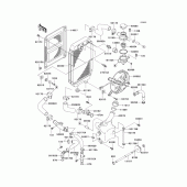 Схема вузла: Радіатор (1/2) для Kawasaki VN800 Vulcan 800 Classic