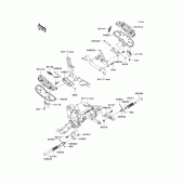 Схема узла: Подножки для Kawasaki VN1600 Vulcan 1600 Classic