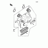 Схема узла: Воздушный фильтр для Kawasaki ZX900 GPZ900R