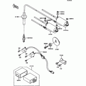 Схема узла: Катушка зажигания для Kawasaki ZX900 GPZ900R