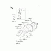 Схема узла: Коленчатый вал для Kawasaki ZX1200 Ninja ZX-12R