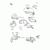 Схема вузла: Інформаційні наклейки для Kawasaki ZG1000 Concours