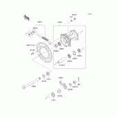 Схема узла: Ступица заднего колеса для Kawasaki KX125