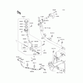 Схема узла: Задний тормозной цилиндр для Kawasaki VN900 VN900 Classic