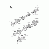 Схема узла: Трансмиссия для Kawasaki KL110 KSR