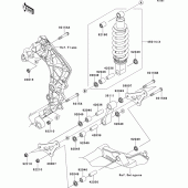 Схема узла: Подвеска/задний амортизатор для Kawasaki ZR1000 Z1000 ABS