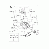 Схема узла: Головка цилиндра для Kawasaki KX250/ KX252 KX250F