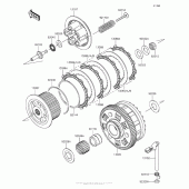 Схема вузла: Clutch(Mef/mff) для Kawasaki ZX1000 Ninja 1000 ABS