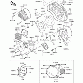 Схема вузла: Engine cover(s)(1/2) для Kawasaki ZR1100 ZRX1100