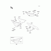 Схема вузла: Кришка бічна/захист ланцюга для Kawasaki KL250 KL250 Super Sherpa
