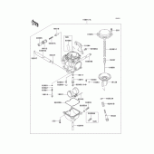 Схема вузла: Carburetor(1/2) для Kawasaki KL250 KLR250