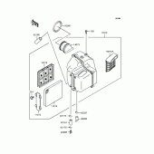Схема узла: Воздушный фильтр для Kawasaki BJ250 Estrella RS