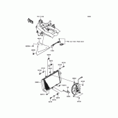 Схема узла: Радиатор для Kawasaki ZR800 Z800