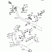 Схема вузла: Вихлопна система для Kawasaki VN1500 VN-15 SE