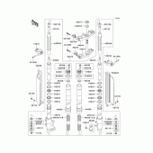 Схема узла: Передняя вилка(1/2)(a6f) для Kawasaki KLX300R