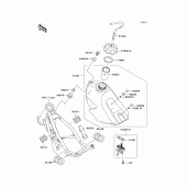 Схема узла: Топливный бак для Kawasaki KX100