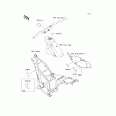 Схема вузла: Інформаційні наклейки для Kawasaki KLX300R